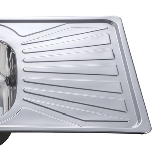 Lavello da <span class=keywords><strong>Cucina</strong></span> in <span class=keywords><strong>Acciaio</strong></span> Inox a Montaggio Superiore con Vasca Singola e Gocciolatoio per Uso Domestico - Product Image 5