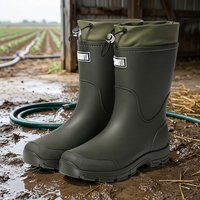 Bottes de pluie unisexes mi-mollet en PVC imperméables 2026 pour le lavage de voitures, l'agriculture et le nettoyage industriel – Vente en gros
