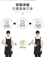 Tablier de cuisine en polyester imperméable 340g avec poche, sangle réglable, tissu Dobby, logo personnalisé disponible