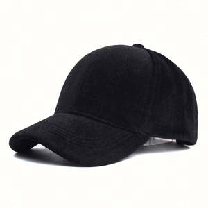 Casquettes de baseball unisexes en polaire chaude de haute qualité, couleur unie, motif lettres, avec boucle métallique, pour toutes les saisons, vente en gros - Product Image 3