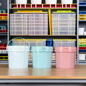 Cấp thực phẩm <span class=keywords><strong>PP</strong></span> xô nhựa hình tròn 18L công suất tùy chỉnh màu sắc & logo lụa Màn hình in ấn bao bì đồ uống - Product Image 6