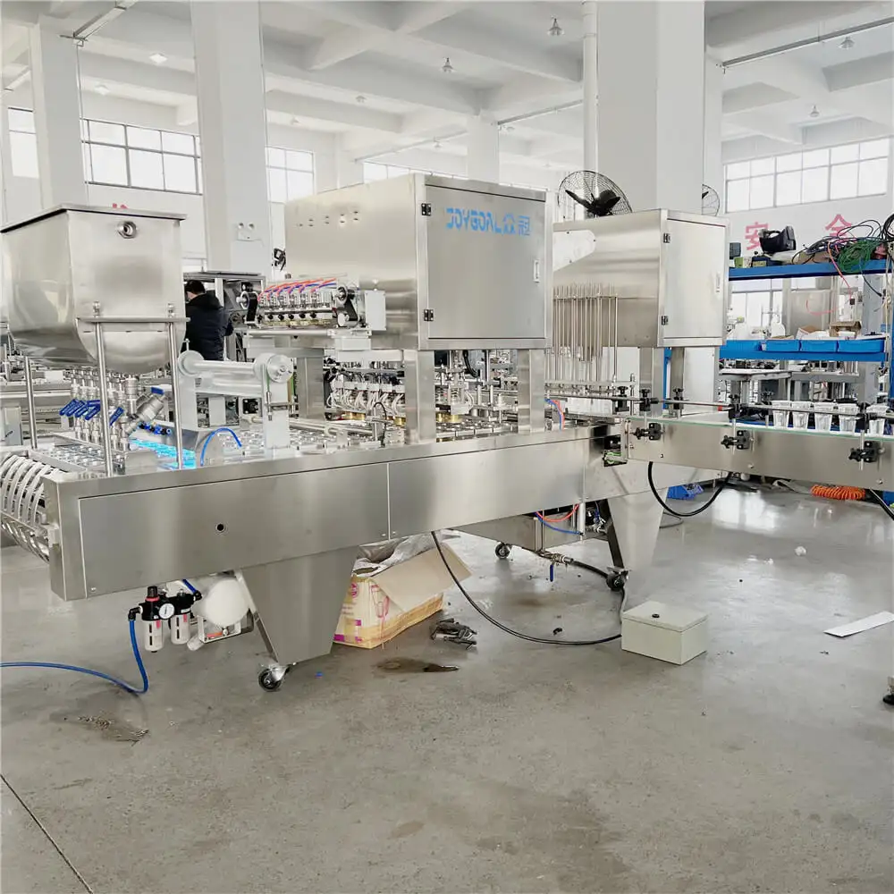 water plastic cup filling sealing production line   water filling and cupping equipment   water cup filling packing machine