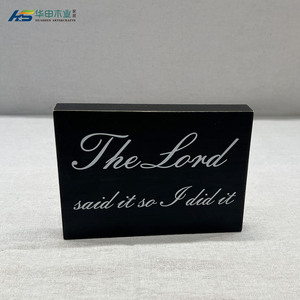 Segno decorativo in legno scatola di legno segno di arredamento scrivania <span class=keywords><strong>non</strong></span> si agitano o macinare e pregare e <span class=keywords><strong>fare</strong></span> - Product Image 4