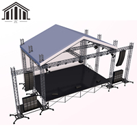 Structure modulaire de taille personnalisée en alliage d'aluminium, système de scène à treillis facile à assembler pour les concerts et les événements.
