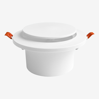 Diffuseur d'air frais en plastique ABS rond détachable pour système de ventilation HVAC, couverture de ventilation réglable pour intérieur