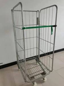 Carrello Industriale in Acciaio Personalizzabile a Quattro Ruote per Magazzino, Contenitore Logistico Impilabile, Capacità 1000kg, 2 Livelli, Zincato - Product Image 3