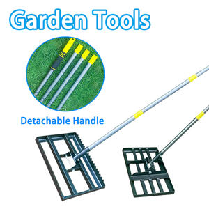 Ayarlanabilir Saplı Toprak Düzleştirici Çok Fonksiyonlu Bahçe Çim Tesviye Aleti, Avlu Çim Alanı Düzleştirme için - Product Image 1