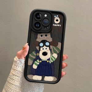 Conception de peinture à l'huile haut de gamme pour <span class=keywords><strong>Huawei</strong></span> Pura70 P70 <span class=keywords><strong>Pro</strong></span> Mate70 téléphones portables lanière transporteur chien étui peau d'agneau couverture souple - Product Image 3