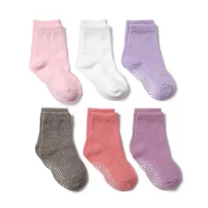 TONGYANG <span class=keywords><strong>6</strong></span> par/<span class=keywords><strong>set</strong></span> 0 a 7 años de algodón calcetines de barco antideslizantes para niños y niñas calcetín de corte bajo para niños con empuñaduras de goma - Product Image 6