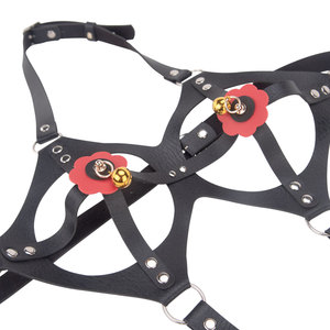 コスチュームボディハーネスセクシーランジェリーレザーボンデージボディスーツ女性用ゴシック服ボンデージ拘束 - Product Image 5