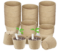 Vente en gros de transplanteur de fibres végétales biodégradables EG Plateau Pâte à papier Fleur Plante Pots de tourbe Semis Léger Durable