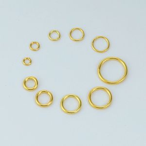 Anneau de jonction ouvert en <span class=keywords><strong>argent</strong></span> sterling 925 plaqué or fin, accessoire pour bracelet et collier, pour fabrication artisanale DIY - Product Image 1