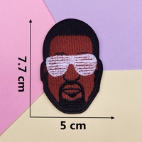 Patch brodé 3D personnalisable, testé, créatif, écologique, thermocollant, pour groupe de rock, rappeur Kanye, pour décoration DIY