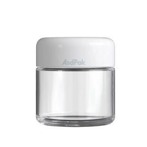 Etiqueta Personalizada, Frasco de Vidrio Transparente de 2 Oz Resistente a Niños con Tapa de Plástico Negro Mate para Medicamentos, Logotipo Personalizado - Product Image 2