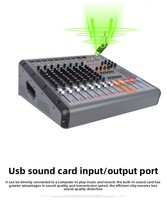 Console de mixage DJ professionnelle 16 canaux sans alimentation pour scènes, églises et systèmes de sonorisation de mariage - Audio intégré MOCO