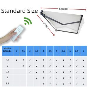Auvent extérieur électrique personnalisé pour patio extérieur Auvent <span class=keywords><strong>de</strong></span> soleil <span class=keywords><strong>Abri</strong></span> extérieur motorisé avec tissu importé avec lumière LED - Product Image 2