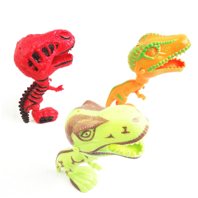 Promotion Big Head Dinosaur Moving Mouth Action Toys Pull the Trigger to Bite