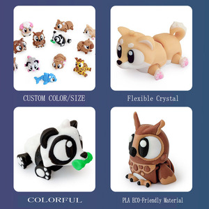 Vashine 3D พิมพ์ลายสีสันสดใสมีความยืดหยุ่นคริสตัล<span class=keywords><strong>รูป</strong></span> PLA สัตว์ของเล่นเด็กหมีแพนด้าวัสดุที่เป็นมิตรกับสิ่งแวดล้อม3D การกระทำสวนสัตว์ Toi - Product Image 3