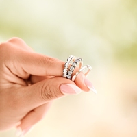 Bague superposée pour femme en argent sterling S925 James Avery avec émail coloré, bijoux vintage haut de gamme en gros
