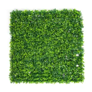 Zc 3D chống UV ngoài trời trang trí trong nhà màu xanh lá cây rừng Bảng điều khiển giả cây cỏ nhân tạo tường