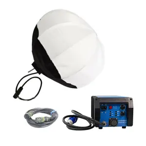 Cabeza de globo de aluminio + 575W/1200W/1800W, balastro electrónico + Kit de Cable de 7m Pro para transmisión de vídeo en estudio de película HMI