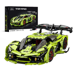 TENAO MY88028 50 Pcs 1:8 Sports Car <b>Plastic</b> Building <b>Block</b> Set for Ages 8-13 - Product Image 1