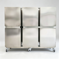 Cage vétérinaire robuste en acier inoxydable à double niveau pour 6 animaux – Idéale pour hôpitaux vétérinaires, chenilles pour chiens et chats