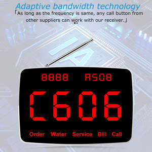 ระบบเรียกไร้สาย - 10 ตัวส่งสัญญาณปุ่มเรียก + 1 ตัวรับสัญญาณแบบจอแสดงผล + 2 นาฬิกาเรียก |   ร้านอาหาร/โรงแรม - Product Image 2