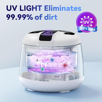 Nettoyeur de prothèses dentaires intelligent 200ML UV-C 4 modes, machine de nettoyage ultrasonique pour protège-dents