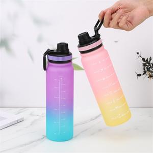Groothandel 1L Eco-vriendelijke Fitness Gym Sport Motiverende Waterfles Met Tijdmarkering Diseño moderno Bpa <span class=keywords><strong>Gratis</strong></span> - Product Image 5