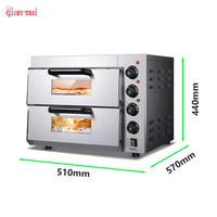 Nouveau Four à Sole Électrique Industriel et Commercial pour Pizza, Pain et Gâteaux, Équipement de Boulangerie Personnalisé, 2 Niveaux, 2 Plaques, pour Farine