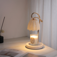 Nouveau verre AMZ bougie chauffe-lampe utilisation intérieure parfum arôme lampe de bureau GU10 Galogen ampoule minuterie interrupteur cire fondeur