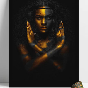Dipinti nobili di lusso e arti murali Sexy nudo nero profilo delle donne ritratto famosa opera d'arte - Product Image 1
