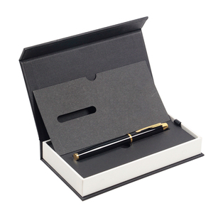 Benutzer definiertes Logo Luxus Schwarz Magnet verschluss Starre Papp stift Verpackung Geschenk <span class=keywords><strong>box</strong></span> mit Eva Foam Insert - Product Image 4