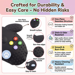 Massaggiagengive in silicone morbido per neonati, senza BPA, a forma di cane, giocattolo da masticare unisex per bambini dai 3 mesi in su - Product Image 4