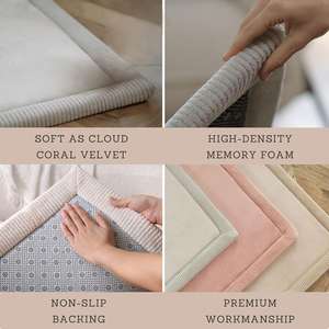 שדרוג פרימיום אלמוגים קטיפה זיכרון קצף לשחק מחצלת לילדים ענן סרסול רך לשטיח שטיחים קל טיפול הבטן זמן מרופד - Product Image 3