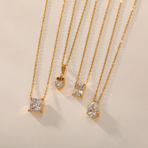 Nouvel Arrivage Collier Ras-du-<span class=keywords><strong>Cou</strong></span> Simple et Élégant avec Zircon Géométrique Scintillant en Forme <span class=keywords><strong>de</strong></span> Goutte d'Eau, Cœur et Carré, pour <span class=keywords><strong>Sublimation</strong></span>, Prix <span class=keywords><strong>de</strong></span> Gros Usine - Product Image 3