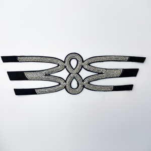 Accessoires supérieurs de chaussure série de strass EVA Sandale décorée de diamants durcis à la chaleur Bande avant supérieure Mode semi-finie - Product Image 2