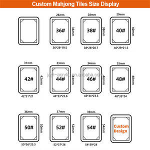 Factory Custom Color Custom Hand Painting Acrylic Mahjongg Tiles Lucite American <strong>Majong</strong> Travel Game <strong>Set</strong> - Product Image 3