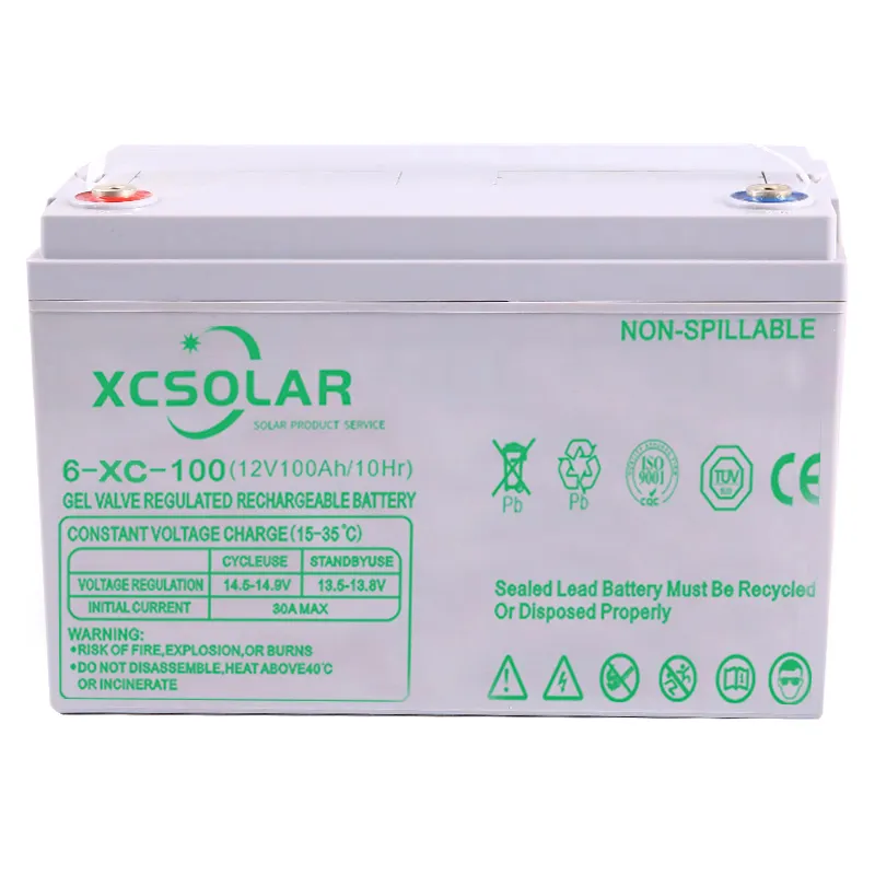 XC SOLAR China 12 V 120 Ah 250Ah scatola batteria Gel fotovoltaico per sistema solare 500Ah pacchi solari batteria energetica