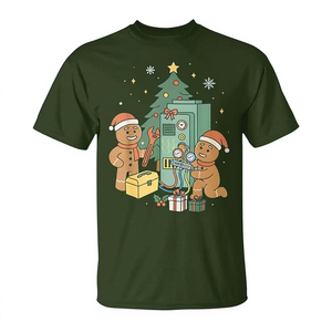 Maglietta Hvac Gingerbread Christmas Technician per divertimento durante le vacanze - Product Image 1