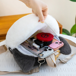 Sac à dos en peluche de haute qualité, super doux, mignon, en forme de chat de dessin animé 3D, avec des sangles réglables pour enfants et adultes - Product Image 5