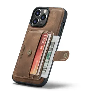 Funda de teléfono con billetera personalizada para iPhone 7, 8, X, XR, XS, max, 11, 12, 13 Pro Max, Tarjetero con cepillo antirrobo para Sony