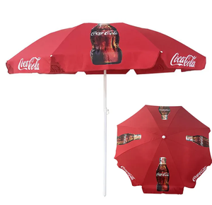 TUOYE Venta al por mayor de encargo barato promocional protección UV blanco portátil al aire libre sol playa sombrillas con impresiones de logotipo - Product Image 5