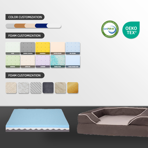 Camas para Perros de Espuma Viscoelástica Modernas OEM ODM, Camas Ortopédicas de Lujo Personalizadas para Mascotas, Funda Lavable y Extraíble - Product Image 4