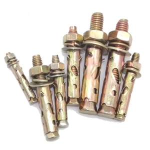 Ancre de manche antidérapante en acier au carbone M12 galvanisé jaune zingué avec écrou hexagonal - Product Image 3