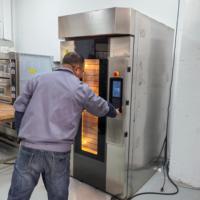 Horno Rotatorio Eléctrico de Aire Caliente de 15 Bandejas, 1.7 kW, con Puerta de Vidrio, para Panadería, para Croissants, Pan, Pasteles, etc.