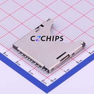 XKSD-006 SD Card / Memory Card Connector SMD Connector Self-Return Type Standard SD Card Card Holder 2.82mm - Product Image 1