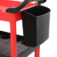 Chariot utilitaire pliable 3 niveaux en PP vierge pour detailing automobile, capacité 150 kg, roues omnidirectionnelles à 360°, pour lavage de voitures et garage mobile