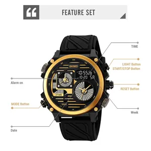 <span class=keywords><strong>Reloj</strong></span> Deportivo SKMEI 4 Time para Hombre con Pantalla LED, Cronómetro Digital, Calendario, <span class=keywords><strong>Reloj</strong></span>, Resistente al Agua 50M, Relojes de Pulsera con Alarma Hombre 2202 - Product Image 4